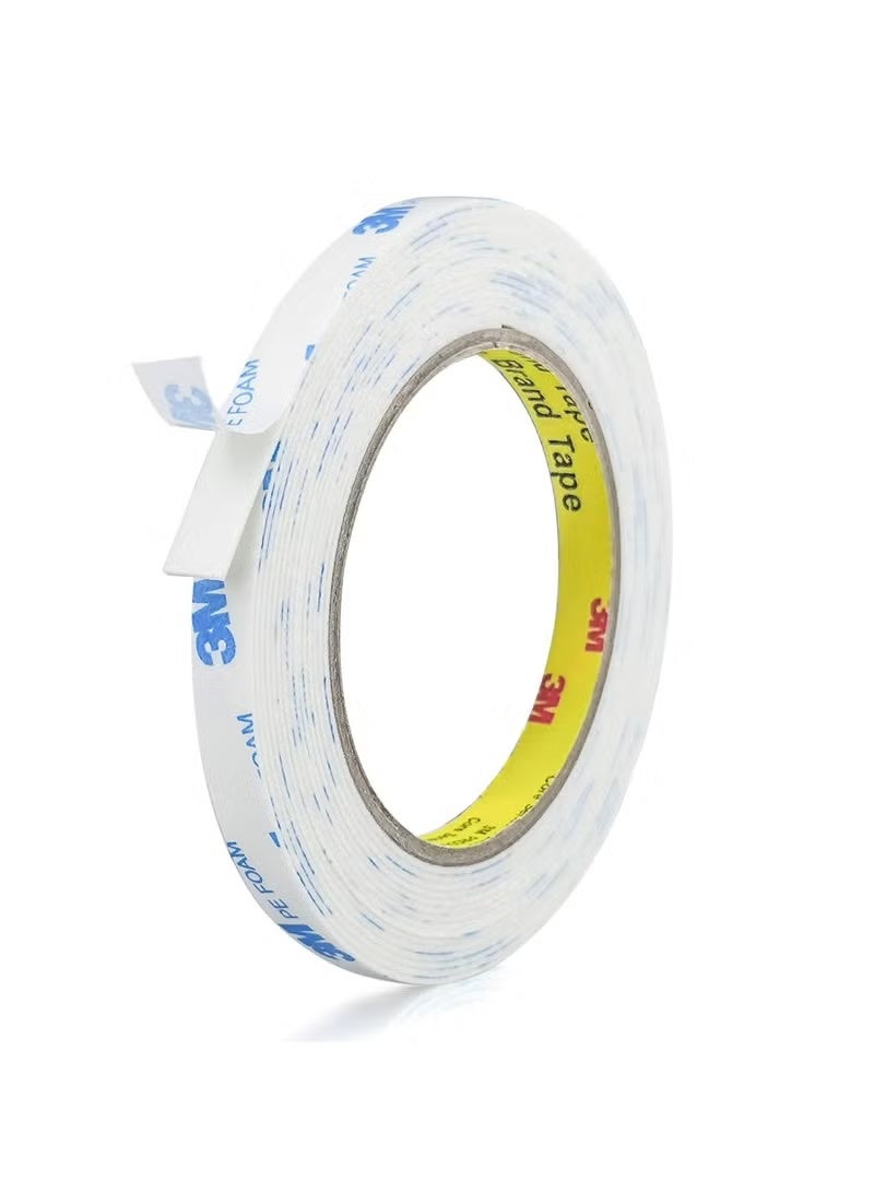 3M Double Sided Tape 1cm*3meter, Mounting Tape Heavy Duty, Removeable PE Foam Tape Strips, Strong Adhesive Tape Waterproof Free Damage for Paint Wall Picture Hanging Poster - Image 2
